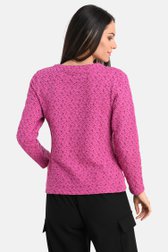 Roze T-shirt met structuur van Bicalla voor Dames