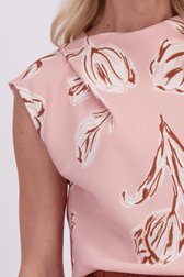 Detail van Roze top met print door AC by Annelien Coorevits voor Dames