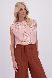 Voorkant van Roze top met print door AC by Annelien Coorevits voor Dames