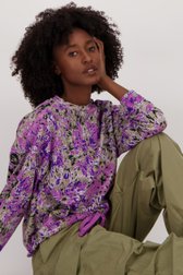 Roze trui met tie-dye motief van Louise voor Dames