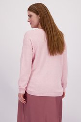 Achterkant van Roze trui met V-hals  door ONLY Carmakoma voor Dames