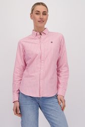 Voorkant van Roze wit-gestreept hemd door Superdry voor Dames