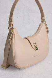 Sac à bandoulière beige avec détails dorés de Hexagona pour Femmes