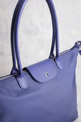 Sac à bandoulière bleu avec zip argenté de Liberty Island pour Femmes