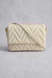 Sac à bandoulière ecru avec motif matelassé de Liberty Island pour Femmes