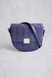 Sac à bandoulière tissé bleu foncé de Liberty Island pour Femmes