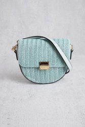 Sac à bandoulière tissé vert clair de Liberty Island pour Femmes