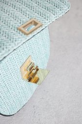 Sac à bandoulière tissé vert clair de Liberty Island pour Femmes