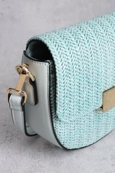 Sac à bandoulière tissé vert clair de Liberty Island pour Femmes
