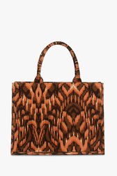 Sac à main avec imprimé orange-brun de Liberty Island pour Femmes