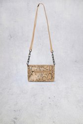 Le dos de Sac à main beige avec imprimé serpent de Bulaggi pour Femmes