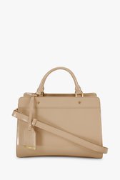 Sac à main beige laqué de Hexagona pour Femmes