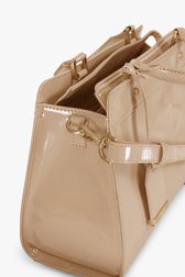 Sac à main beige laqué de Hexagona pour Femmes