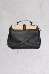 Sac à main beige-noir en paille et faux cuir  de Bulaggi pour Femmes