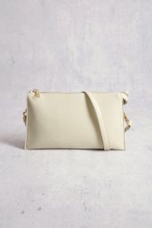 Sac à main blanc-écru avec aspect croco de Liberty Island pour Femmes