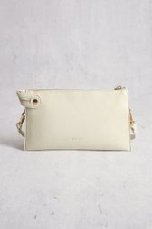 Sac à main blanc-écru avec aspect croco de Liberty Island pour Femmes