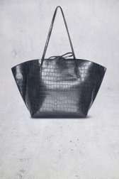 Le dos de Sac à main bleu foncé avec structure crocodile de Bulaggi pour Femmes