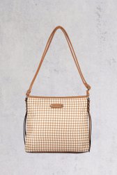 Sac à main croisé à carreaux brun-écru de Bulaggi pour Femmes