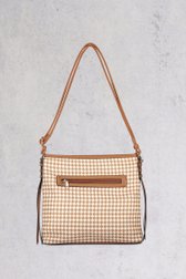 Sac à main croisé à carreaux brun-écru de Bulaggi pour Femmes