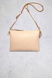 Le devant de Sac à main en cuir beige clair de Crinkles pour Femmes