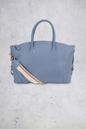 Détail de Sac à main en cuir bleu gris de D'Auvry pour Femmes