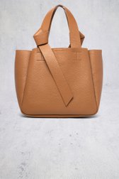 Le dos de Sac à main en cuir cognac de Crinkles pour Femmes