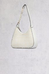 Sac à main hobo en bouclé écru-blanc  de Bulaggi pour Femmes