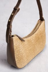 Sac à main marron tressé de Liberty Island pour Femmes