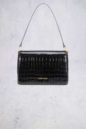 Le dos de Sac à main noir à structure crocodile de Laurent David pour Femmes