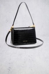 Photo produit 1 de Sac à main noir à structure crocodile de Laurent David pour Femmes