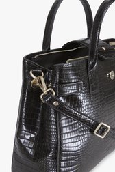 Sac à main noir avec détails dorés de Hexagona pour Femmes