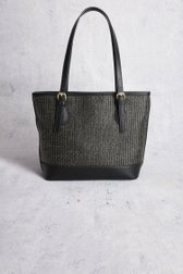 Sac à main noir tressé de Liberty Island pour Femmes