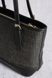 Sac à main noir tressé de Liberty Island pour Femmes
