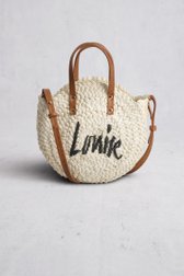 Sac à main rond tissé beige clair de Louise pour Femmes