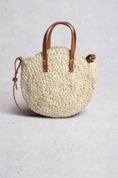 Sac à main rond tissé beige clair de Louise pour Femmes