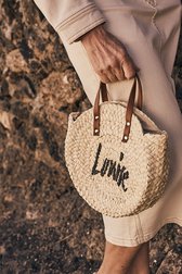 Sac à main rond tissé beige clair de Louise pour Femmes