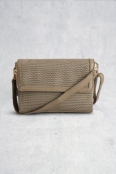 Le devant de Sac à main taupe tressé de Modeno pour Femmes