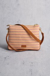 Sac à main tressé orange-violet de Liberty Island pour Femmes