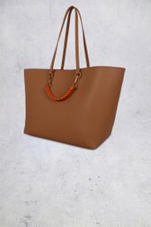 Photo produit 1 de Sac bandoulière cognac aspect cuir de Laurent David pour Femmes