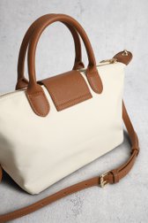 Le dos de Sac bandoulière écru avec fermeture éclair dorée de Liberty Island pour Femmes