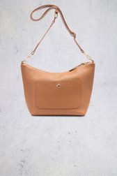 Le dos de Sac bandoulière en cuir camel de Crinkles pour Femmes