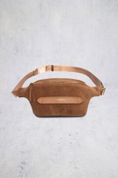 Le devant de Sac bandoulière en suède brun de Crinkles pour Femmes