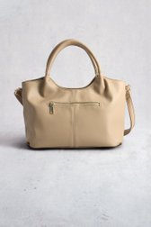 Le dos de Sac bandoulière taupe à aspect cuir élégant de Liberty Island pour Femmes