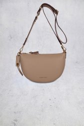 Le devant de Sac bandoulière taupe au look leather de Laurent David pour Femmes