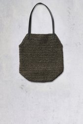 Le dos de Sac cabas tressé vert olive de Opus pour Femmes