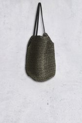 Détail de Sac cabas tressé vert olive de Opus pour Femmes