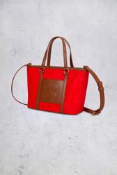 Photo produit 1 de Sac porté épaule rouge avec détails bruns  de Laurent David pour Femmes