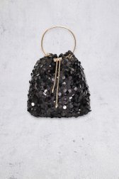 Le devant de Sac seau noir à paillettes de Bulaggi pour Femmes