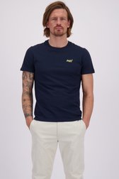 Vidéo de T-shirt bleu marine en coton de Superdry pour Hommes