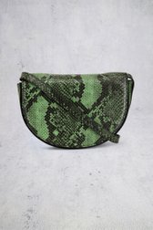 Voorkant van Schoudertas met groene animal print door Louise voor Dames